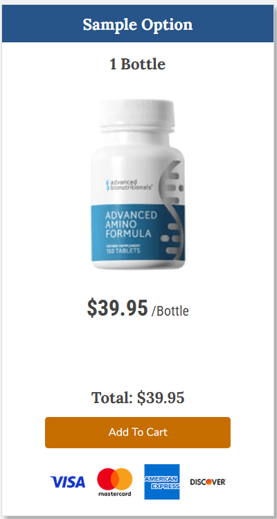 Advanced Amino Formula 1 bottle